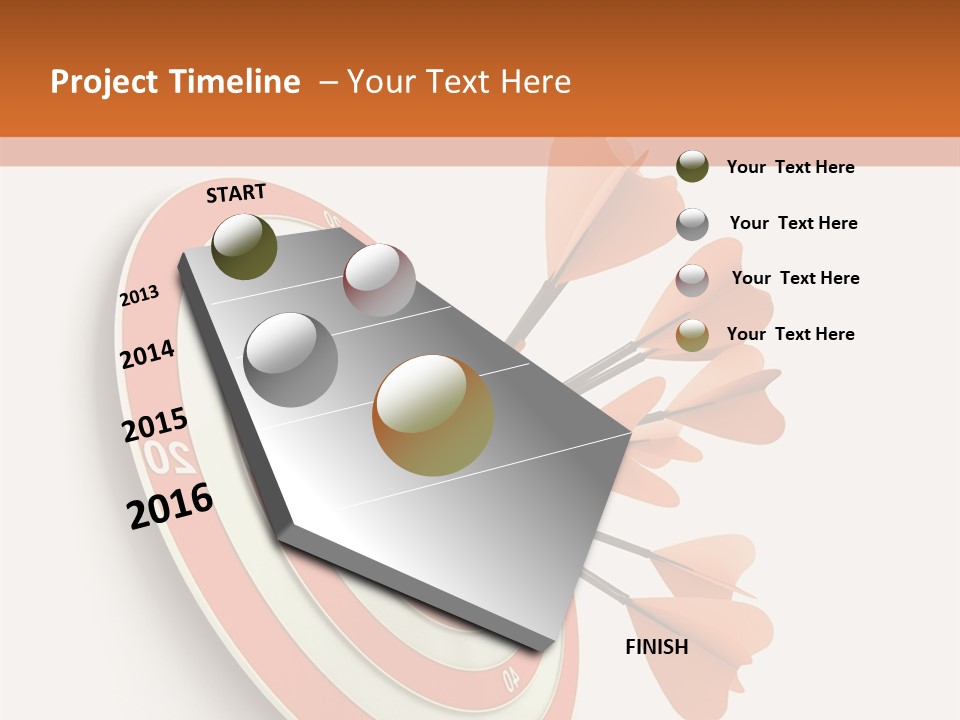 Dart Orange Successful PowerPoint Template