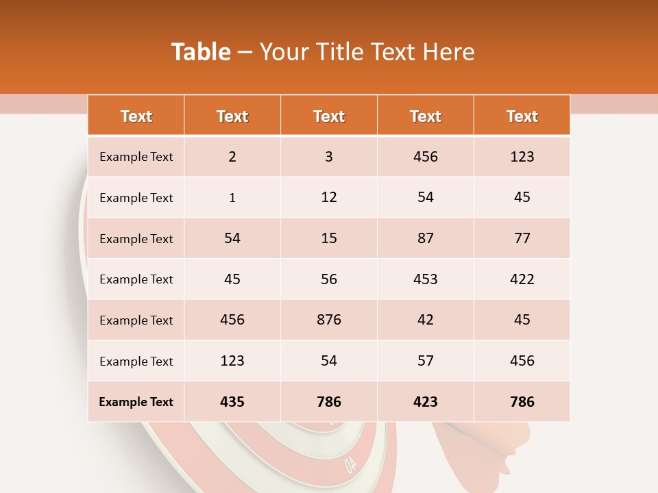 Dart Orange Successful PowerPoint Template