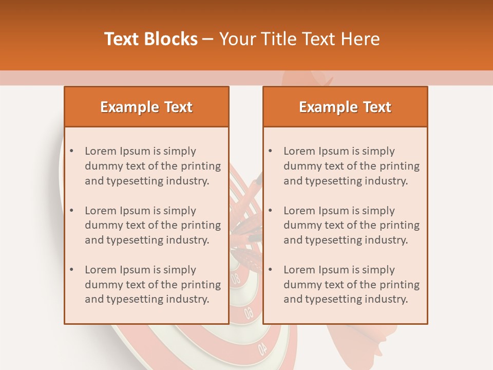 Dart Orange Successful PowerPoint Template