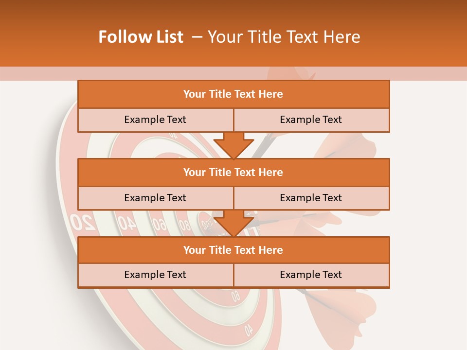 Dart Orange Successful PowerPoint Template