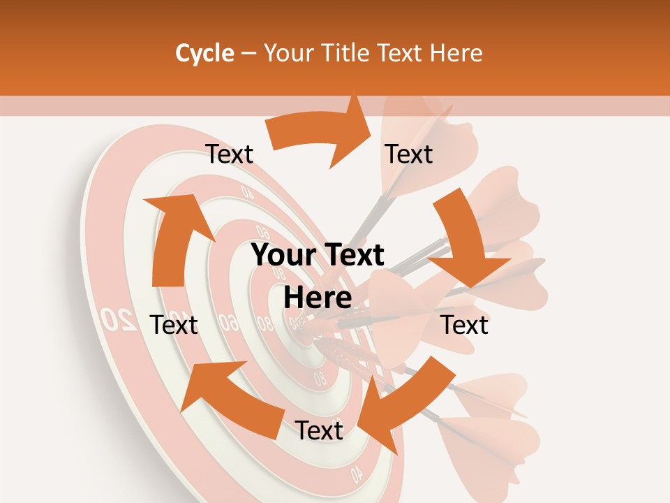 Dart Orange Successful PowerPoint Template
