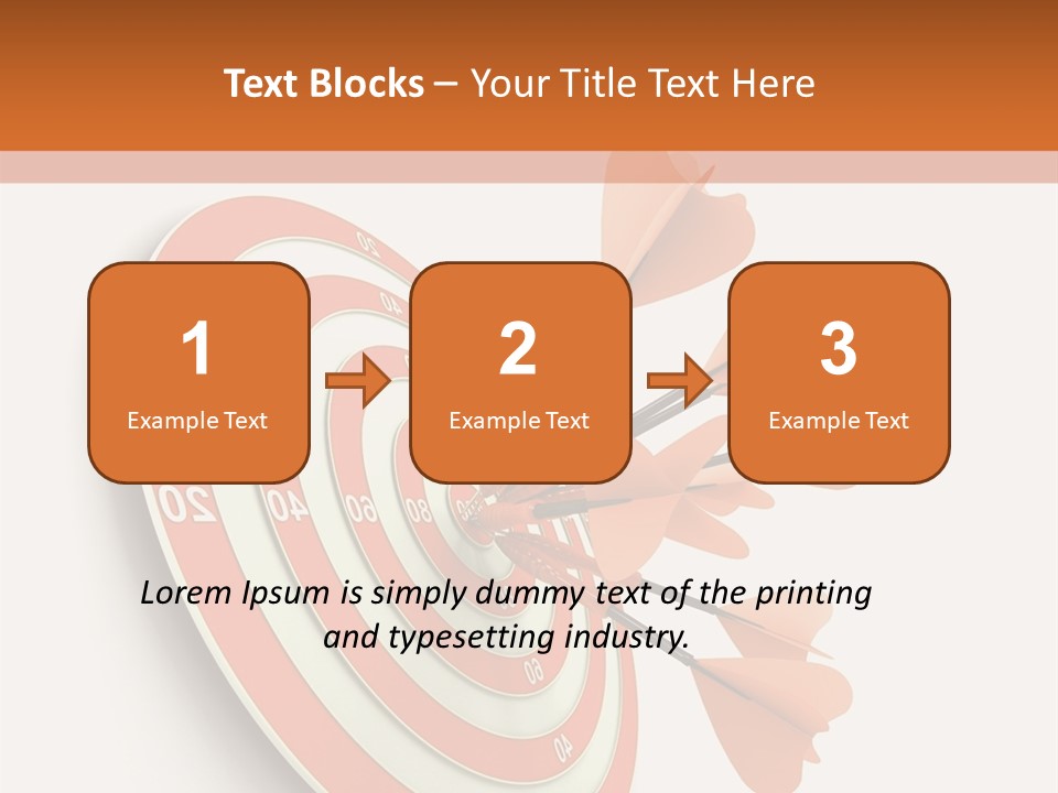 Dart Orange Successful PowerPoint Template