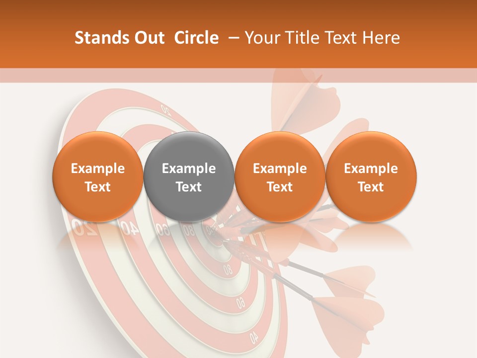 Dart Orange Successful PowerPoint Template