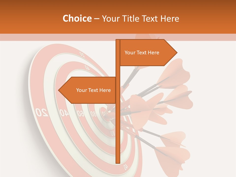 Dart Orange Successful PowerPoint Template