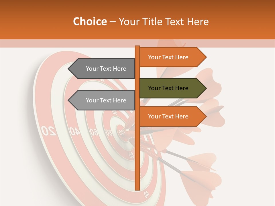Dart Orange Successful PowerPoint Template