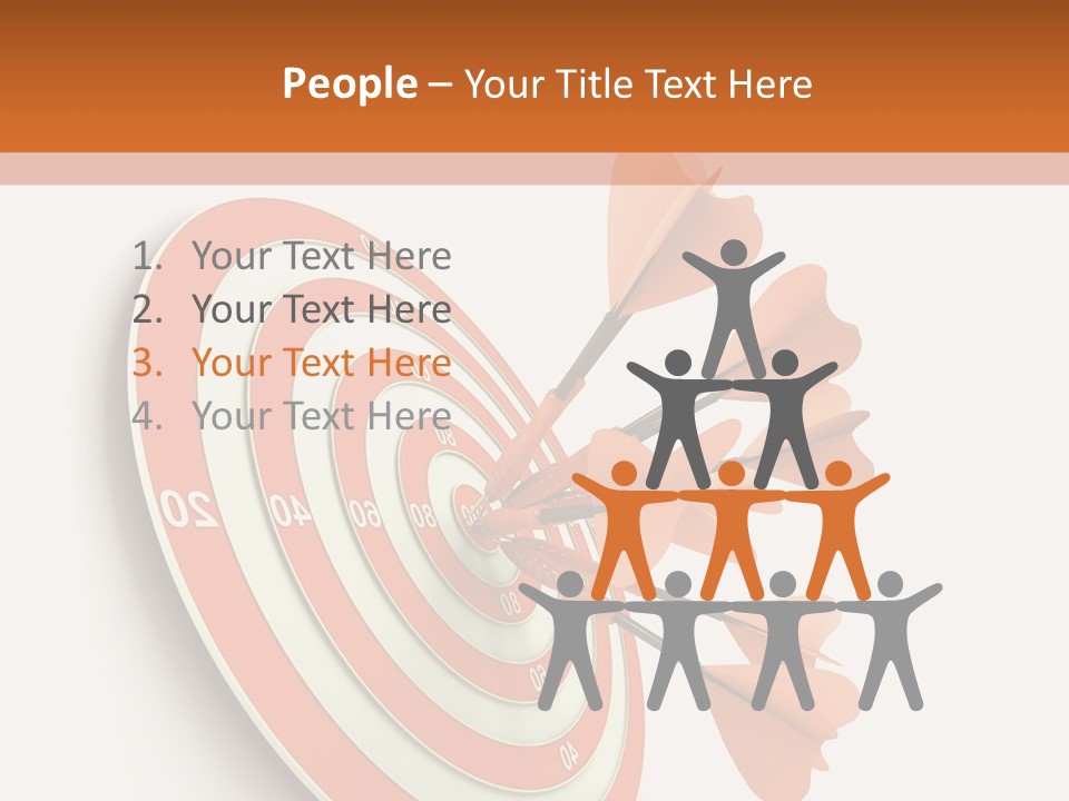 Dart Orange Successful PowerPoint Template