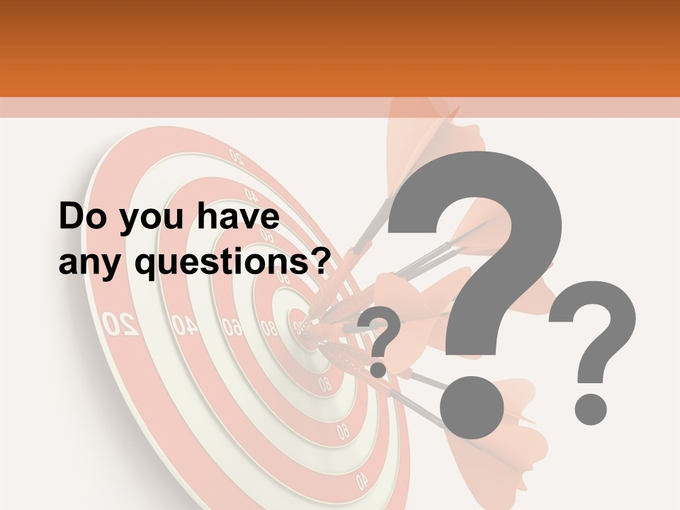 Dart Orange Successful PowerPoint Template