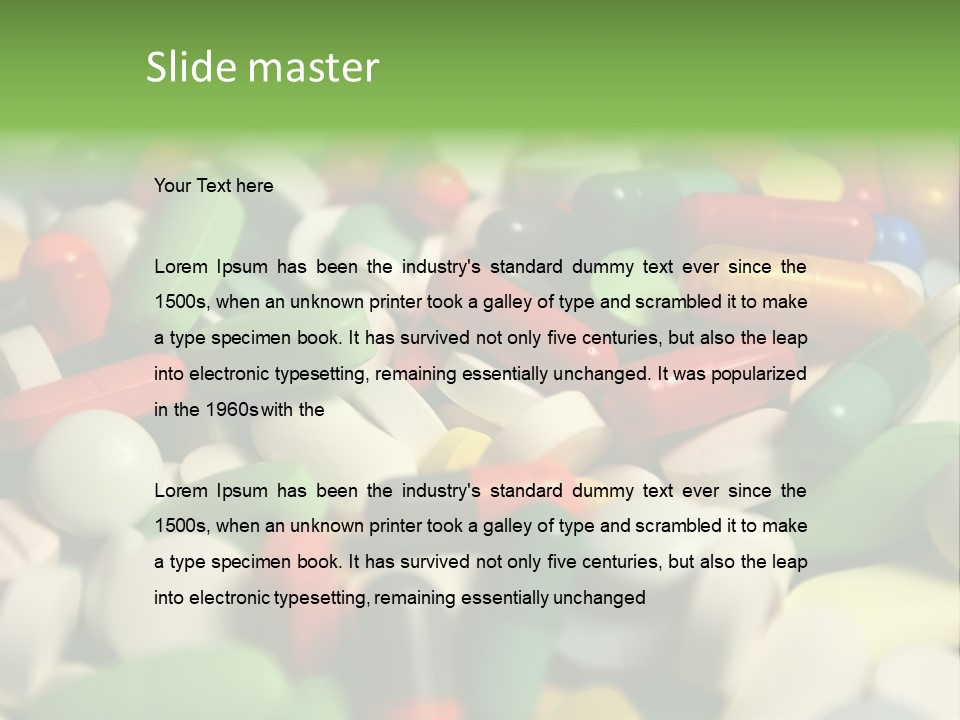 Close Up Colorful Medicine PowerPoint Template