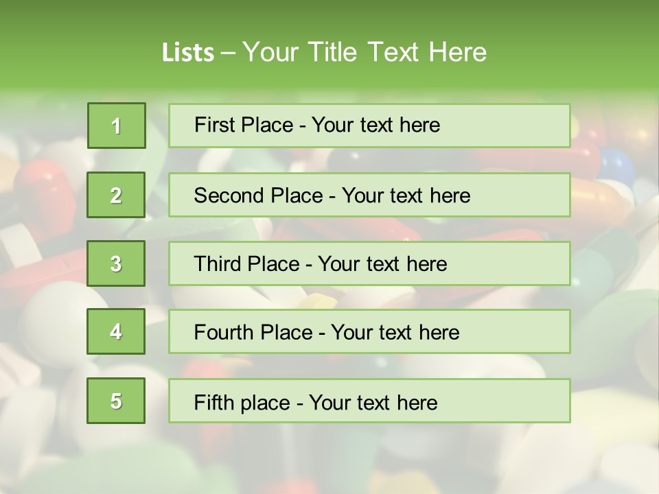 Close Up Colorful Medicine PowerPoint Template