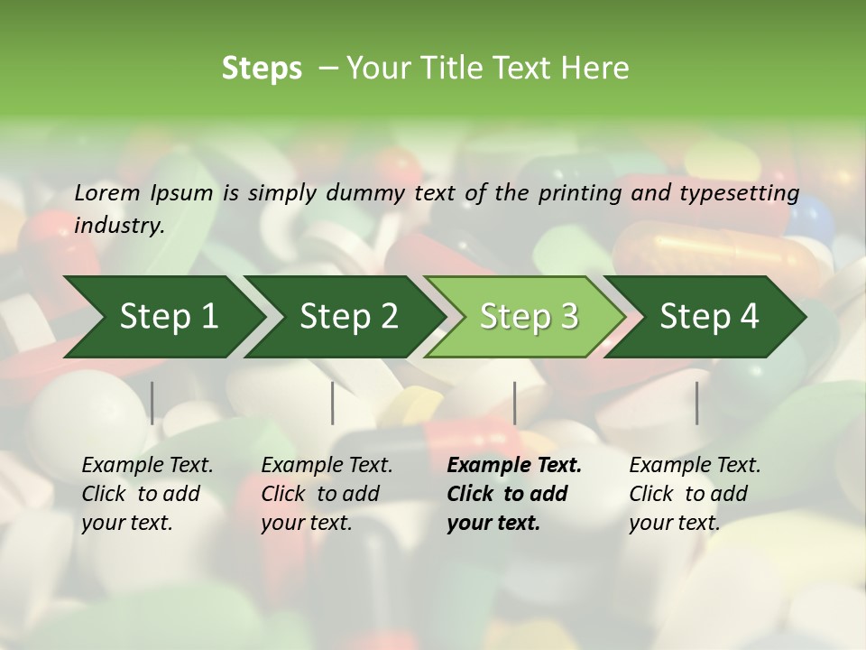 Close Up Colorful Medicine PowerPoint Template