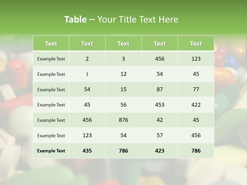 Close Up Colorful Medicine PowerPoint Template