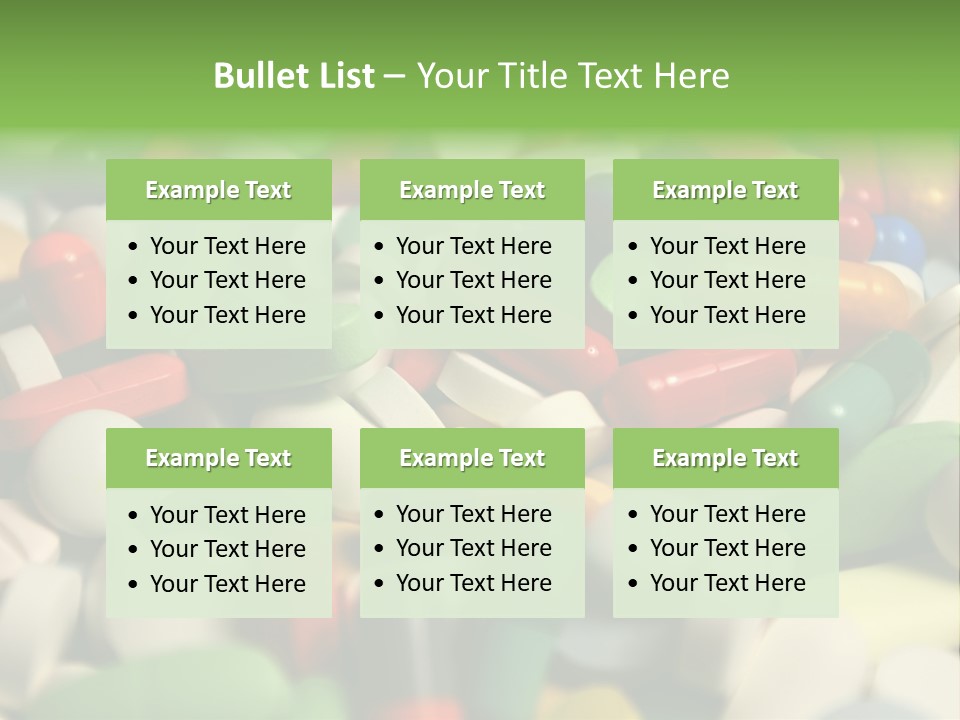 Close Up Colorful Medicine PowerPoint Template