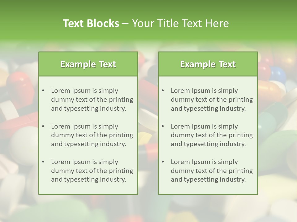 Close Up Colorful Medicine PowerPoint Template