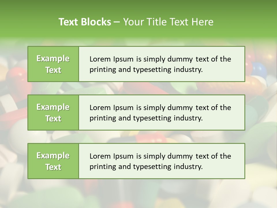 Close Up Colorful Medicine PowerPoint Template