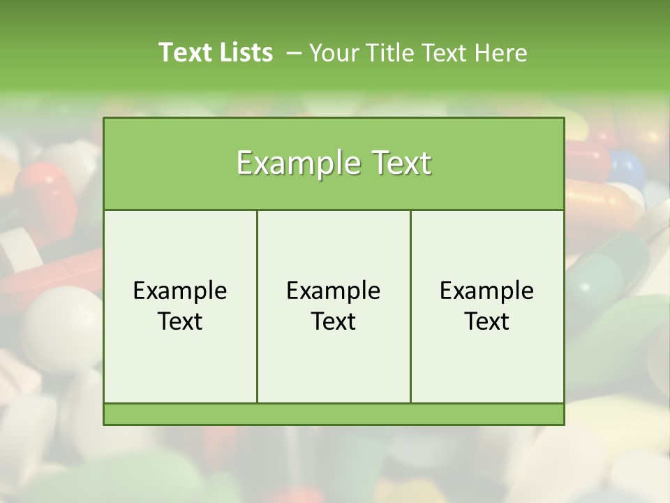 Close Up Colorful Medicine PowerPoint Template