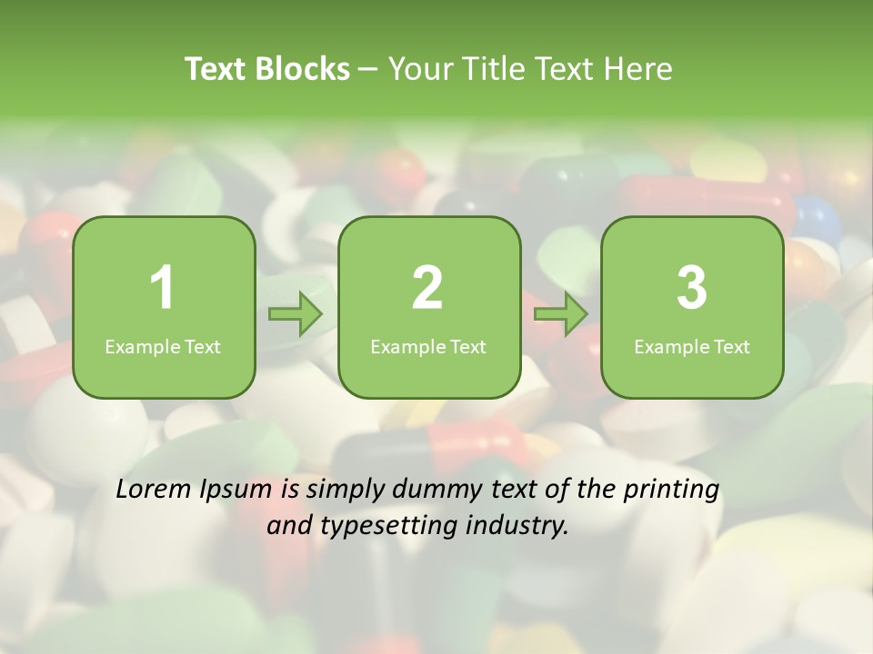 Close Up Colorful Medicine PowerPoint Template