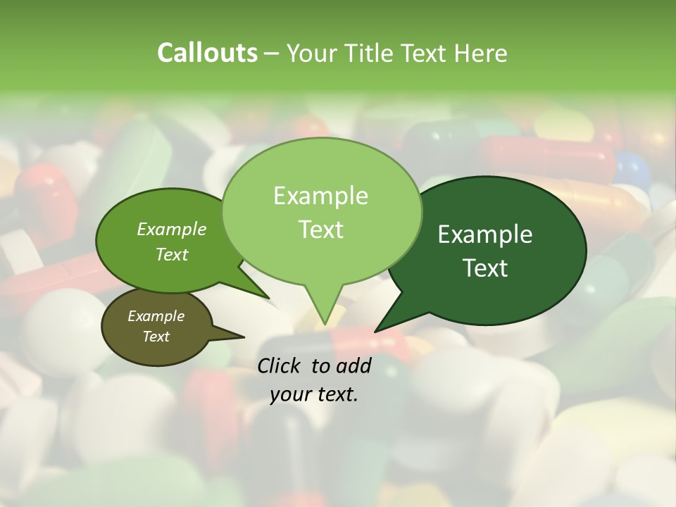 Close Up Colorful Medicine PowerPoint Template