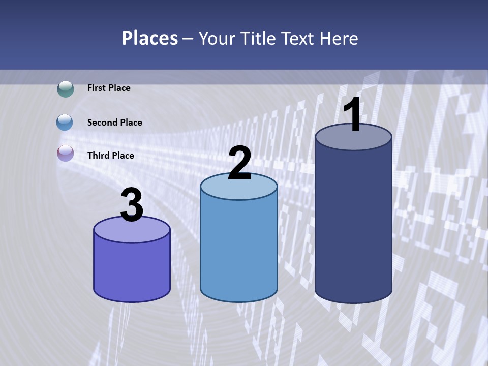 Glow Binary Pattern PowerPoint Template