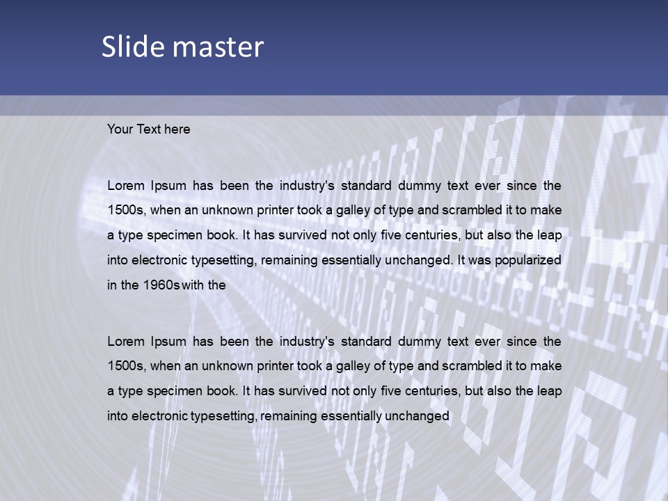 Glow Binary Pattern PowerPoint Template