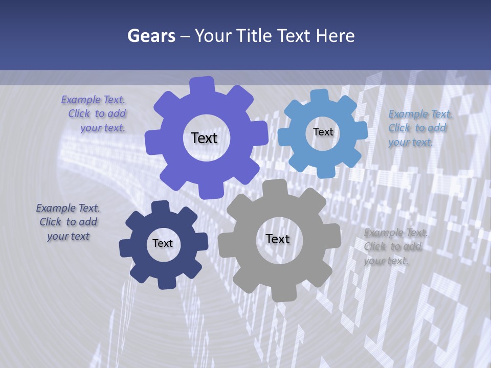 Glow Binary Pattern PowerPoint Template