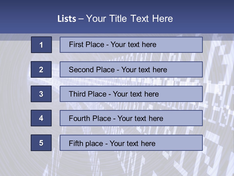 Glow Binary Pattern PowerPoint Template