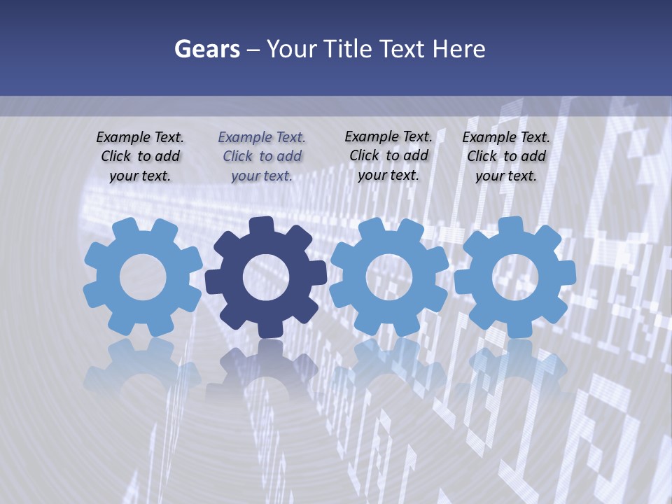 Glow Binary Pattern PowerPoint Template