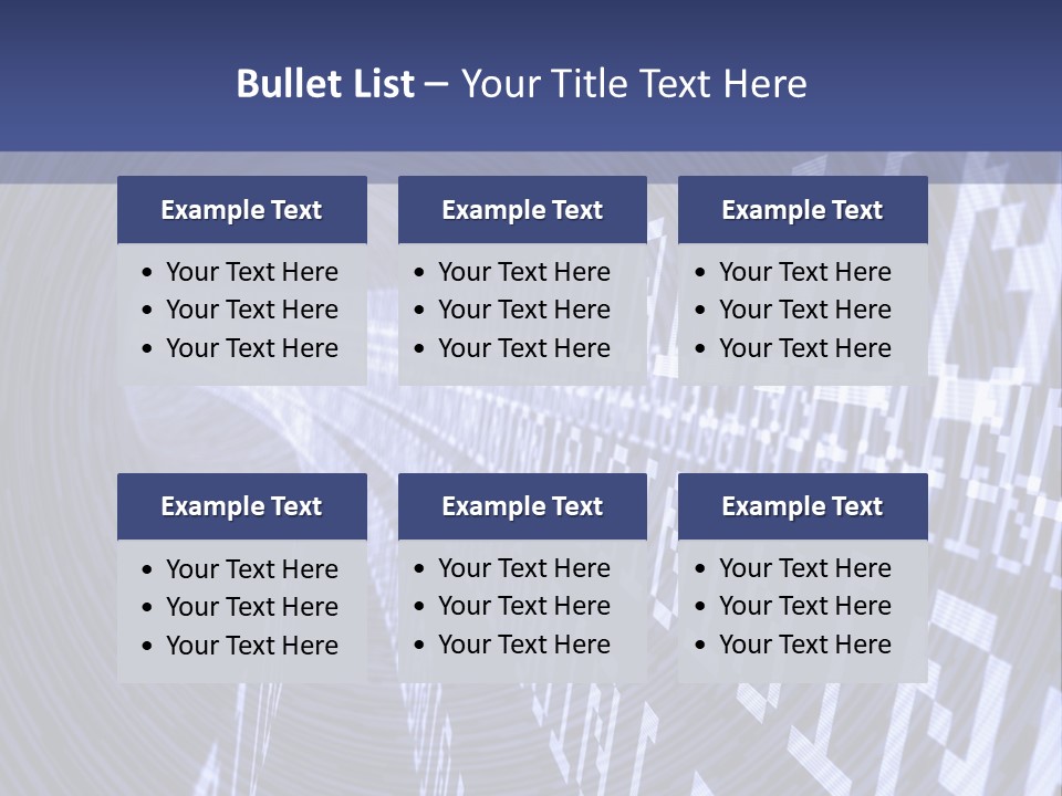 Glow Binary Pattern PowerPoint Template