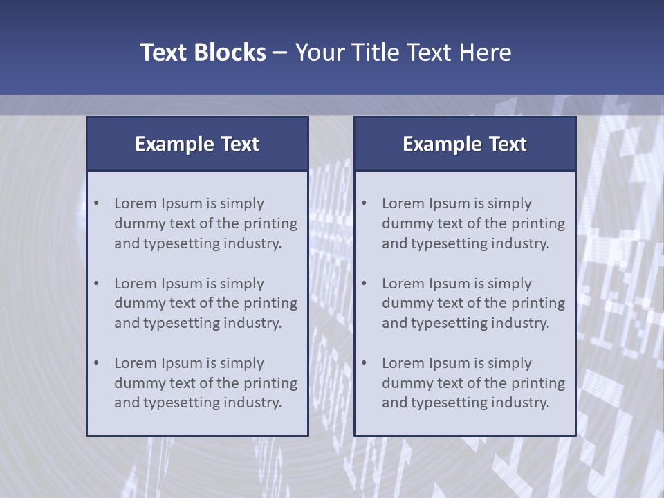 Glow Binary Pattern PowerPoint Template