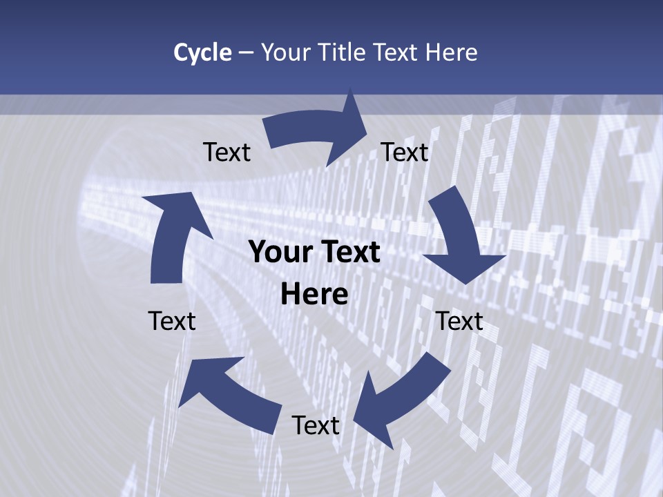 Glow Binary Pattern PowerPoint Template
