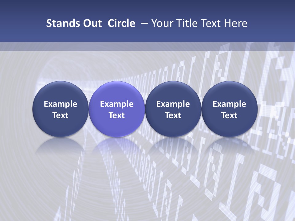 Glow Binary Pattern PowerPoint Template