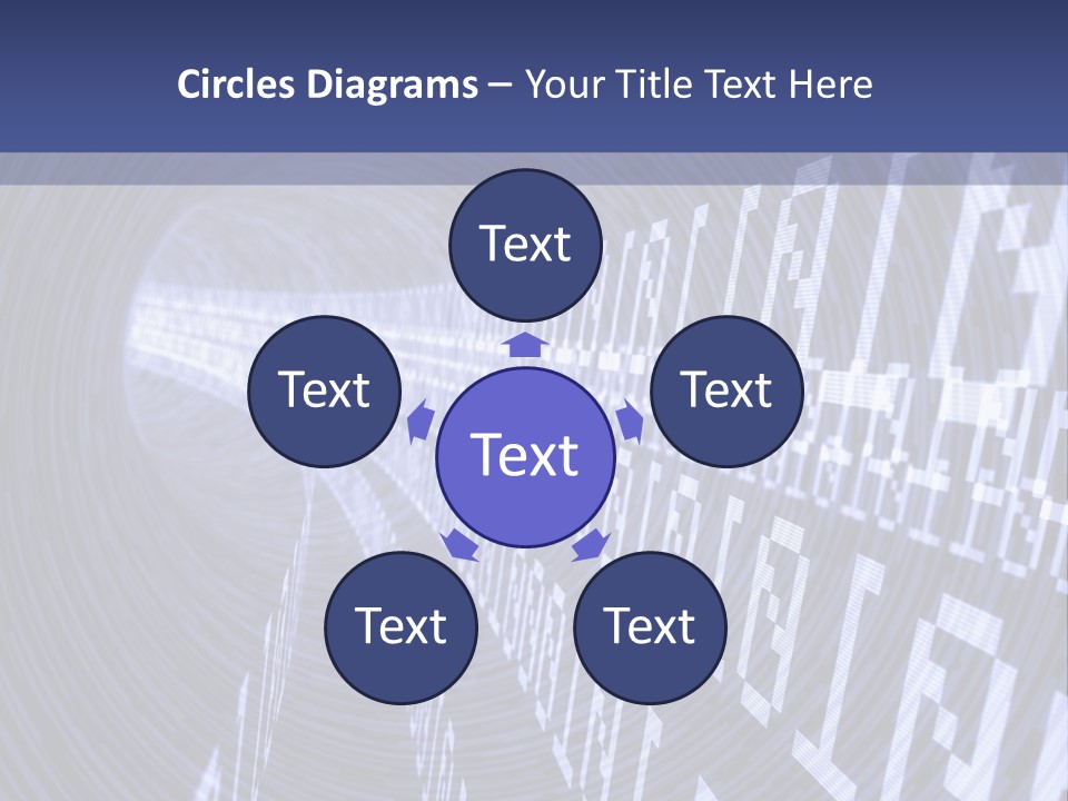 Glow Binary Pattern PowerPoint Template