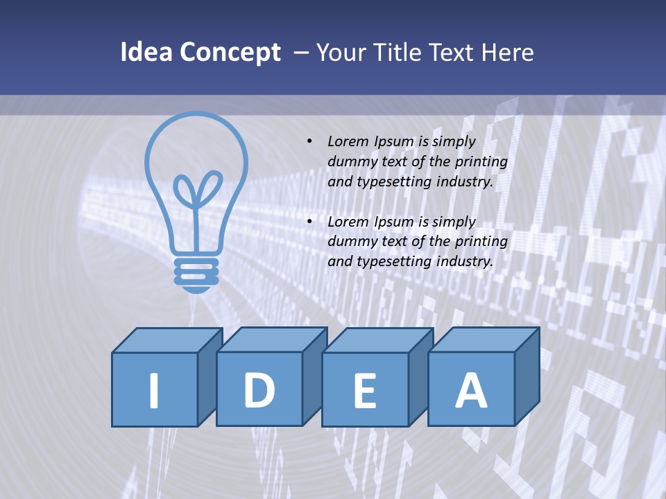 Glow Binary Pattern PowerPoint Template