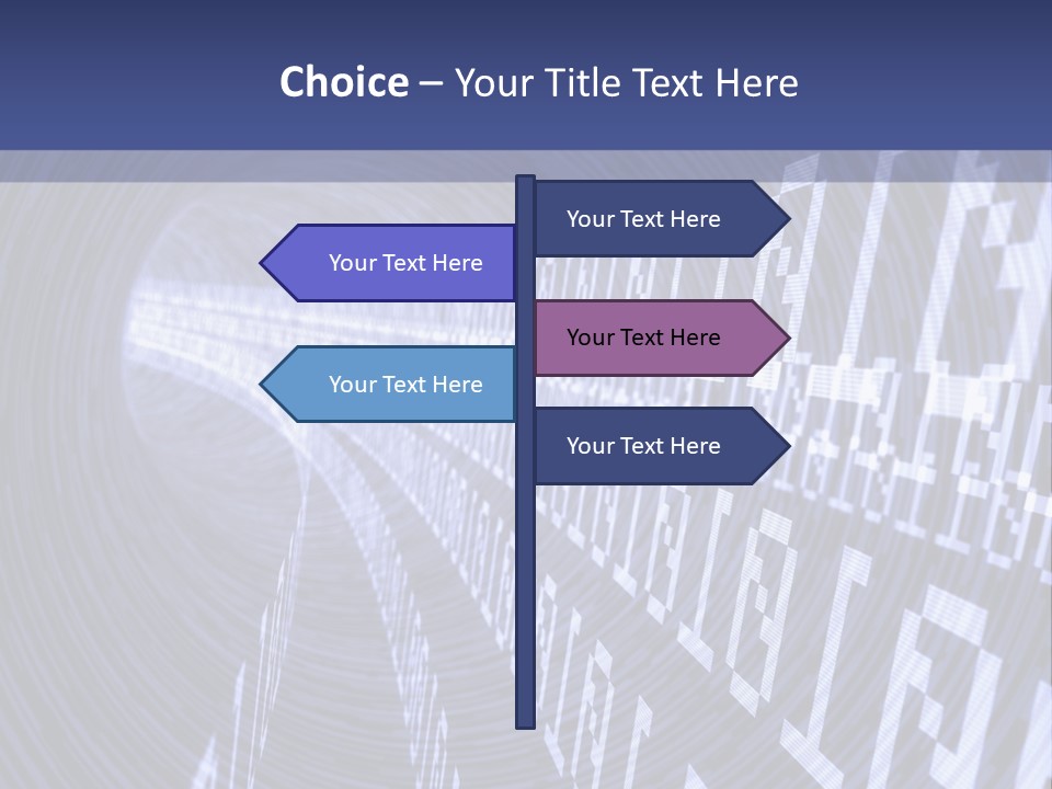 Glow Binary Pattern PowerPoint Template