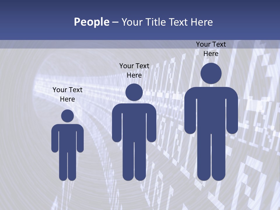 Glow Binary Pattern PowerPoint Template