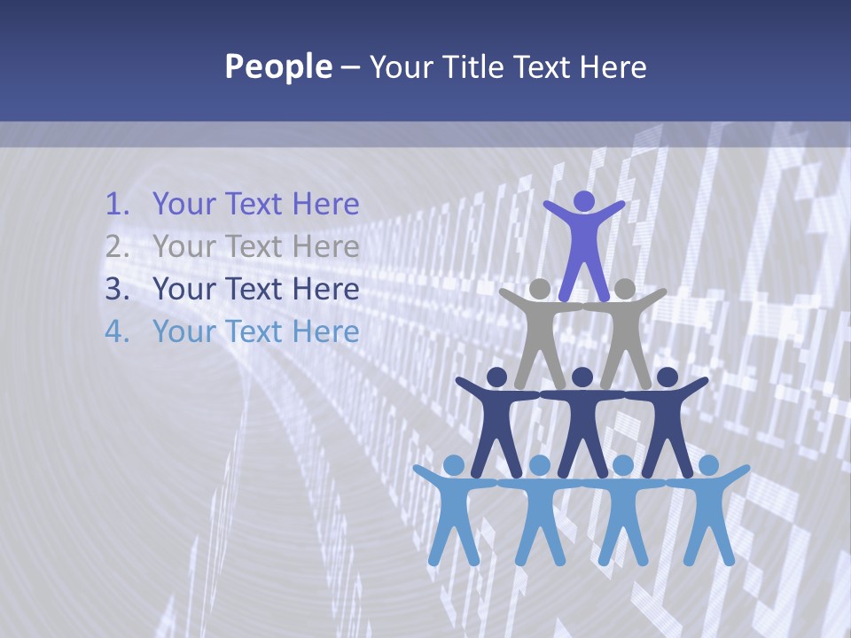 Glow Binary Pattern PowerPoint Template