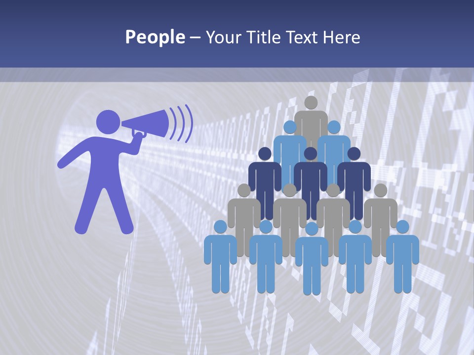 Glow Binary Pattern PowerPoint Template