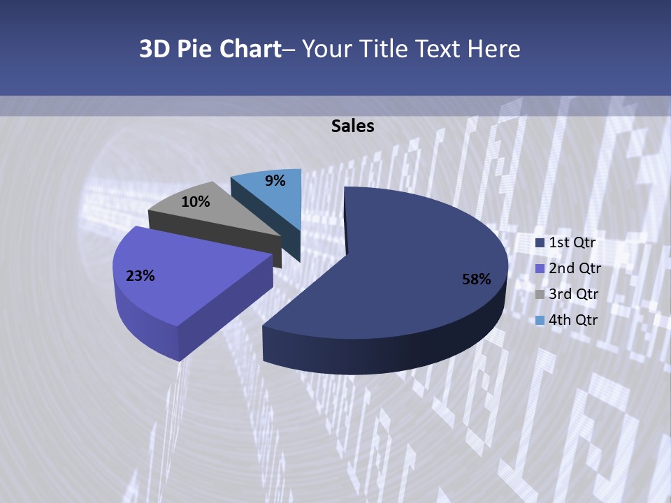Glow Binary Pattern PowerPoint Template