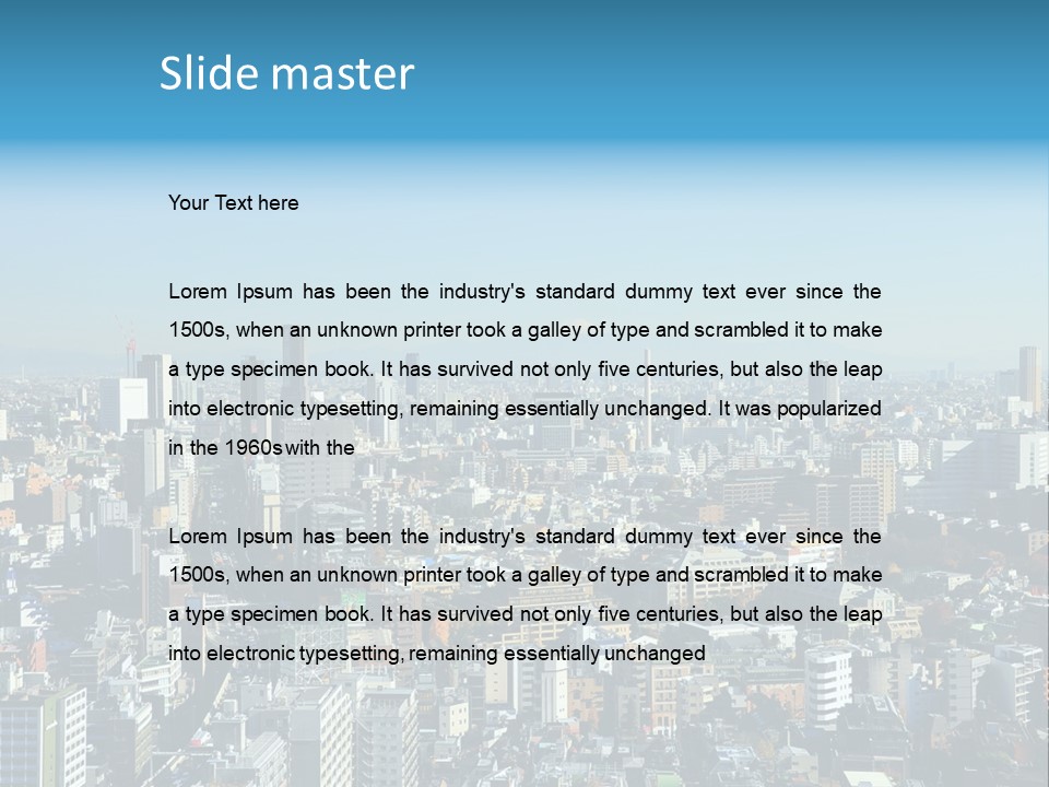Cityscape View Metropolis PowerPoint Template