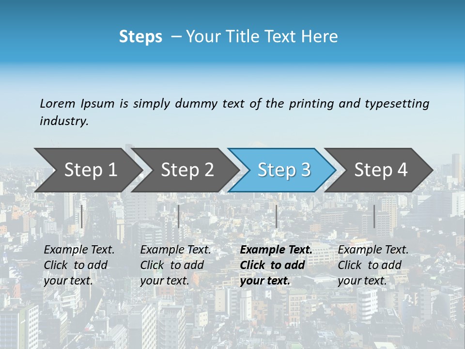 Cityscape View Metropolis PowerPoint Template