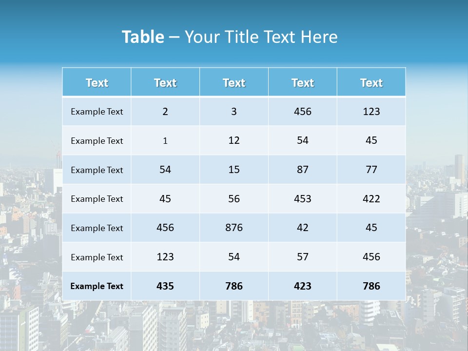 Cityscape View Metropolis PowerPoint Template