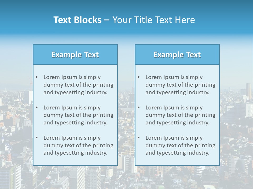Cityscape View Metropolis PowerPoint Template