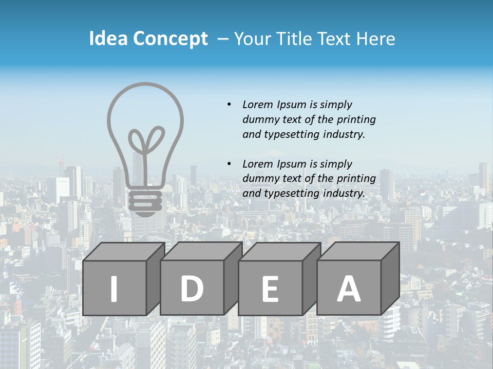 Cityscape View Metropolis PowerPoint Template
