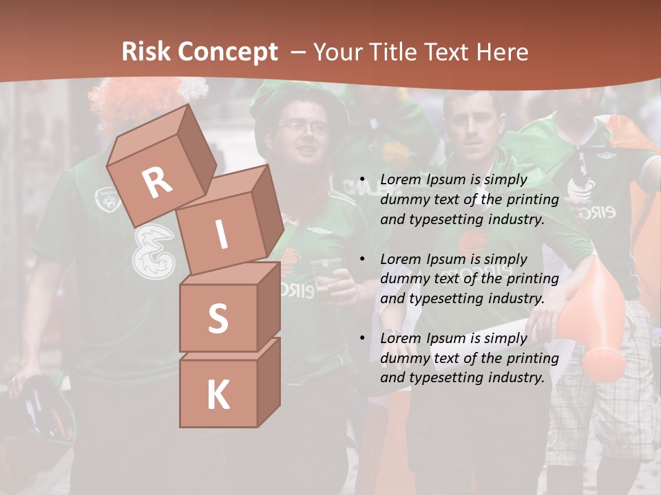 Orange Men Ireland PowerPoint Template