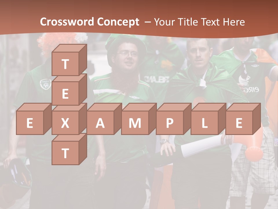 Orange Men Ireland PowerPoint Template