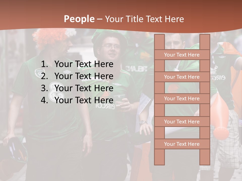 Orange Men Ireland PowerPoint Template