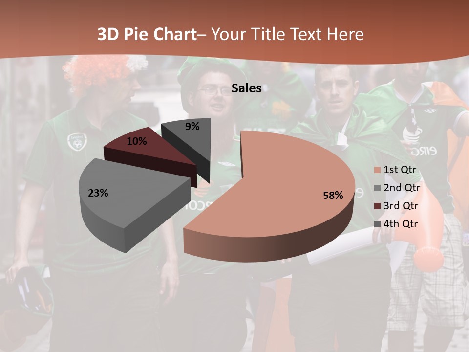 Orange Men Ireland PowerPoint Template