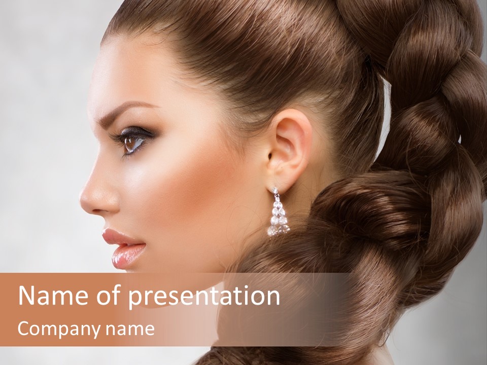 Brunette Eyelashes Beautiful PowerPoint Template