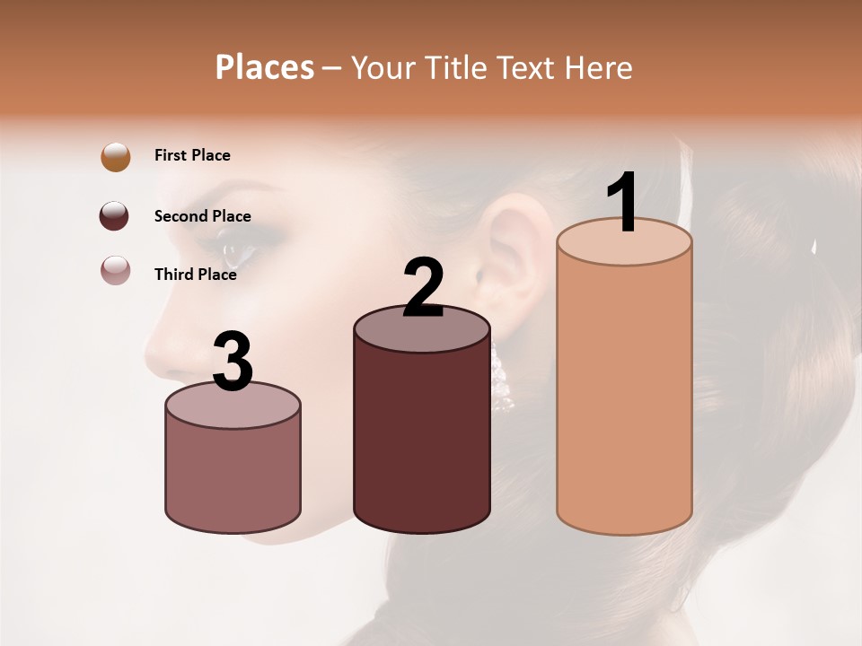 Brunette Eyelashes Beautiful PowerPoint Template