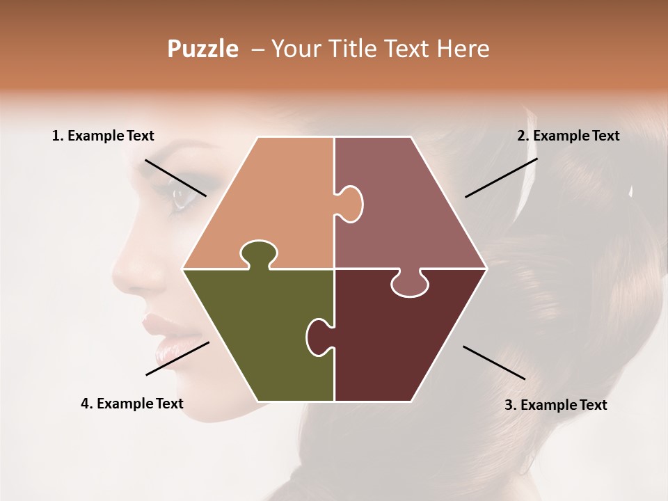 Brunette Eyelashes Beautiful PowerPoint Template