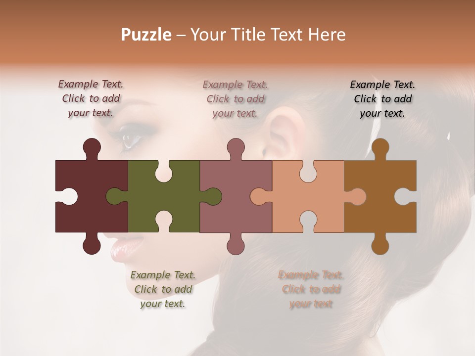 Brunette Eyelashes Beautiful PowerPoint Template